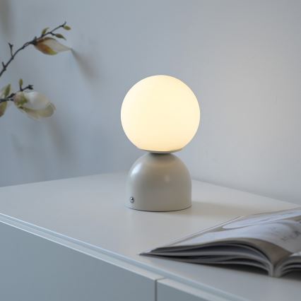 Schöner Wohnen 19218-39 - LED ar regulējamu spilgtumu un skārienkontroli, uzlādējama galda lampa RUDI LED/1,2W/5V 3000-6000K 1200 mAh pelēka