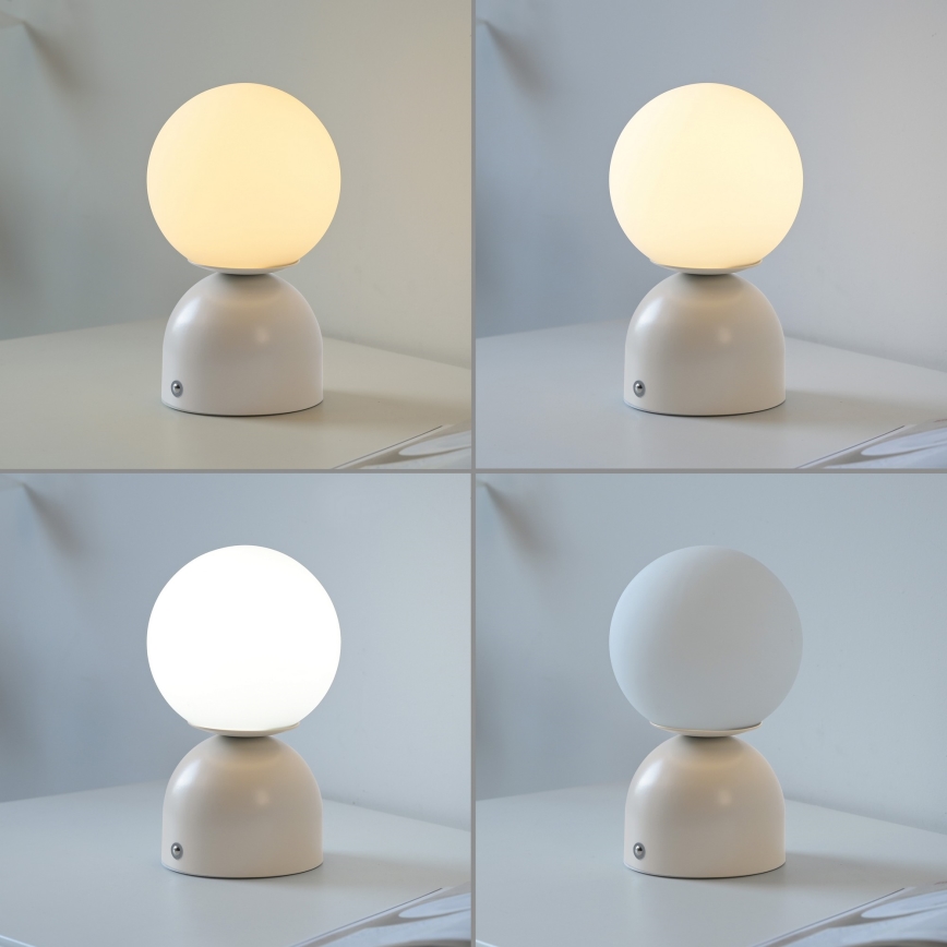 Schöner Wohnen 19218-39 - LED ar regulējamu spilgtumu un skārienkontroli, uzlādējama galda lampa RUDI LED/1,2W/5V 3000-6000K 1200 mAh pelēka