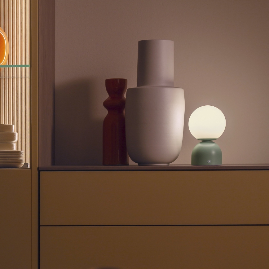 Schöner Wohnen 19218-43 - RUDI uzlādējama skārienjutīga LED galda lampa ar regulējamu spilgtumu, LED/1,2W/5V 3000-6000K 1200 mAh, zaļa