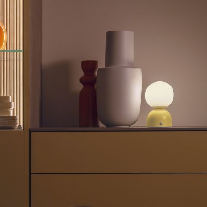 Schöner Wohnen 19218-81 - LED dimējama skārienvadāma uzlādējamā galda lampa RUDI LED/1,2W/5V 3000-6000K 1200 mAh dzeltena