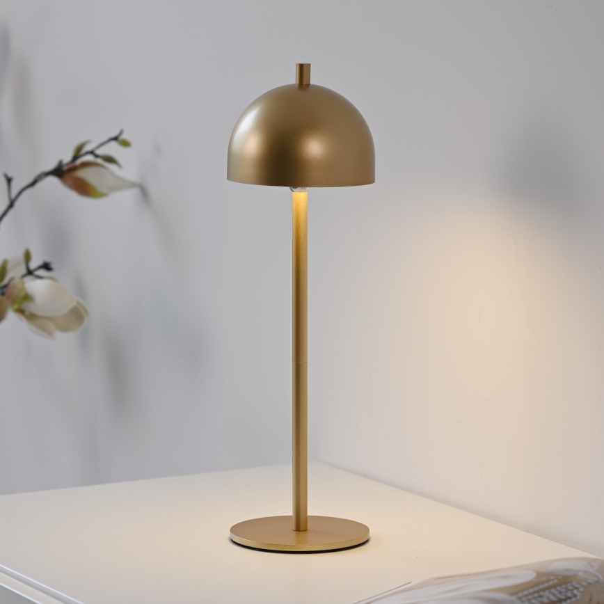 Schöner Wohnen 19244-12 - LED ar iespēju regulēt spilgtumu, skārienvadāma, uzlādējama galda lampa ārā lietošanai BELLIS LED/2,5W/5V 2600 mAh IP54 zelta