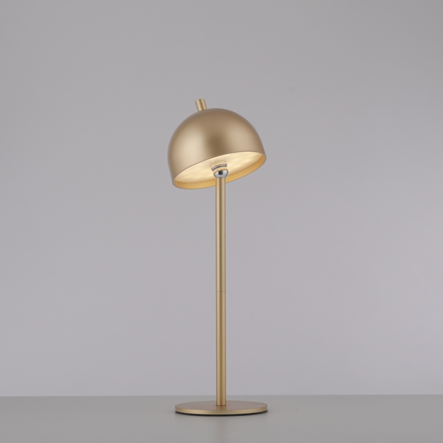 Schöner Wohnen 19244-12 - LED ar iespēju regulēt spilgtumu, skārienvadāma, uzlādējama galda lampa ārā lietošanai BELLIS LED/2,5W/5V 2600 mAh IP54 zelta