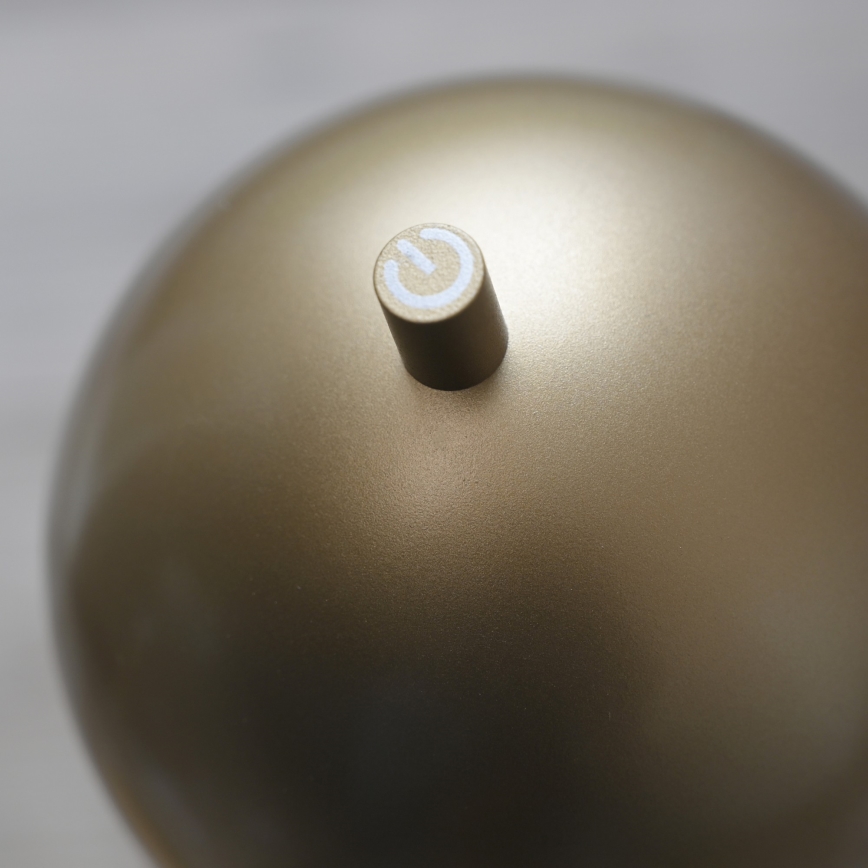 Schöner Wohnen 19244-12 - LED ar iespēju regulēt spilgtumu, skārienvadāma, uzlādējama galda lampa ārā lietošanai BELLIS LED/2,5W/5V 2600 mAh IP54 zelta