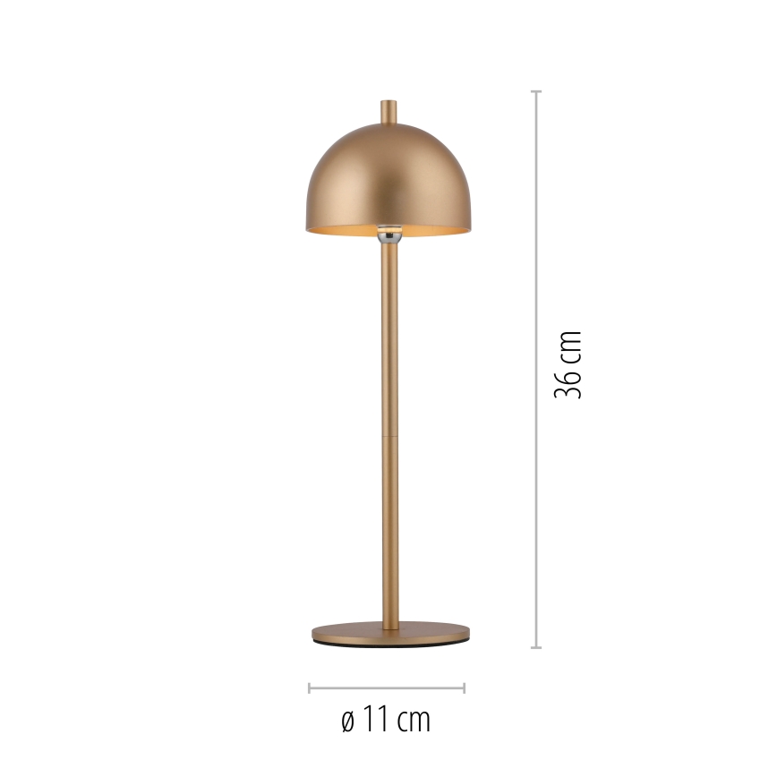 Schöner Wohnen 19244-12 - LED ar iespēju regulēt spilgtumu, skārienvadāma, uzlādējama galda lampa ārā lietošanai BELLIS LED/2,5W/5V 2600 mAh IP54 zelta