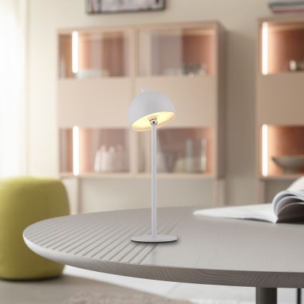 Schöner Wohnen 19244-16 - LED dimējama ar skārienvadību un uzlādējama āra galda lampa BELLIS LED/2,5W/5V 2600 mAh IP54 balta