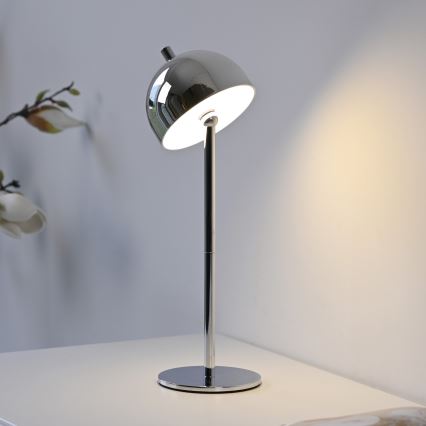 Schöner Wohnen 19244-17 - regulējama skārienjūtīga uzlādējama āra galda lampa BELLIS LED/2,5W/5V 2600 mAh IP54 spīdīgs hroms