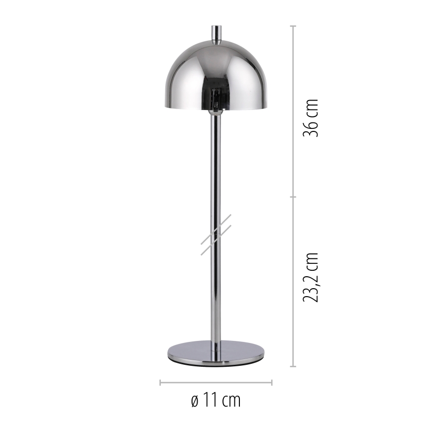 Schöner Wohnen 19244-17 - regulējama skārienjūtīga uzlādējama āra galda lampa BELLIS LED/2,5W/5V 2600 mAh IP54 spīdīgs hroms