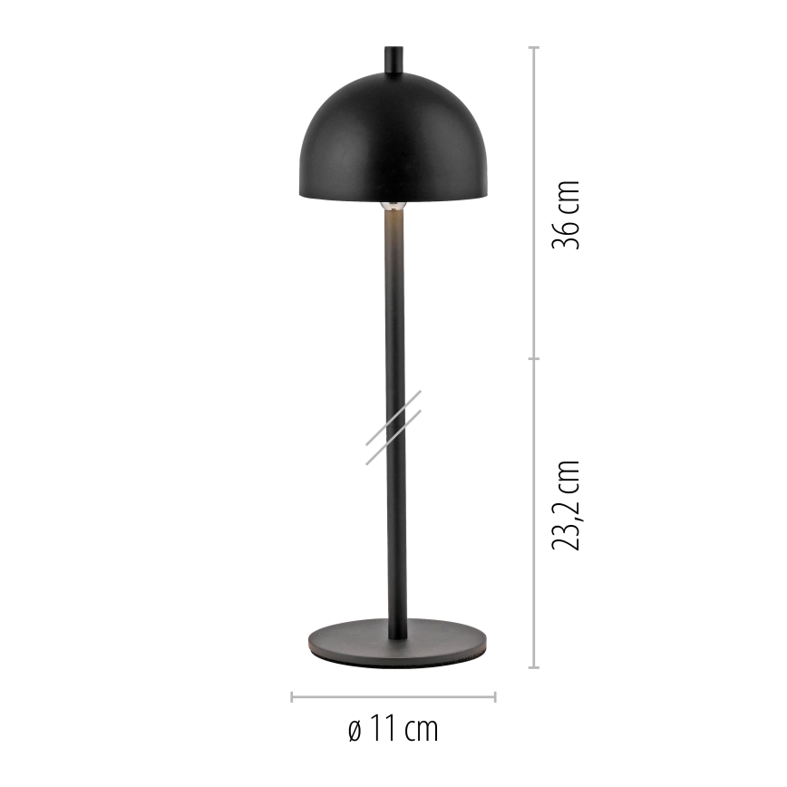 Schöner Wohnen 19244-18 - LED ar regulējamu spilgtumu, skārienvadāma uzlādējama āra galda lampa BELLIS LED/2,5W/5V 2600 mAh IP54 melna