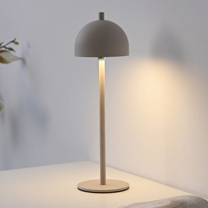 Schöner Wohnen 19244-39 - LED ar pieskārienu regulējama uzlādējama āra galda lampa BELLIS LED/2,5W/5V 2600 mAh IP54 pelēka
