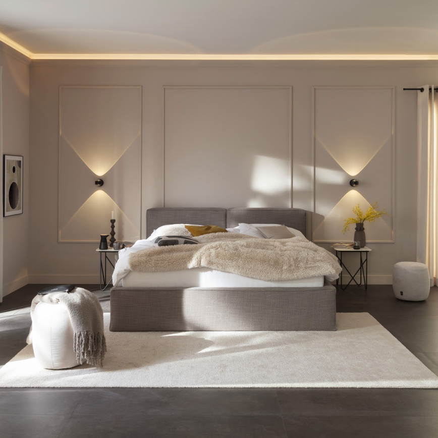 Schöner Wohnen 19331-18 - LED sienas gaismeklis CHIA 2xLED/2W/230V melns