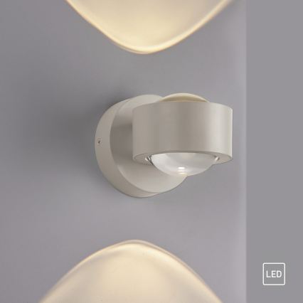 Schöner Wohnen 19331-39 - LED sienas gaismeklis CHIA 2xLED/2W/230V pelēks