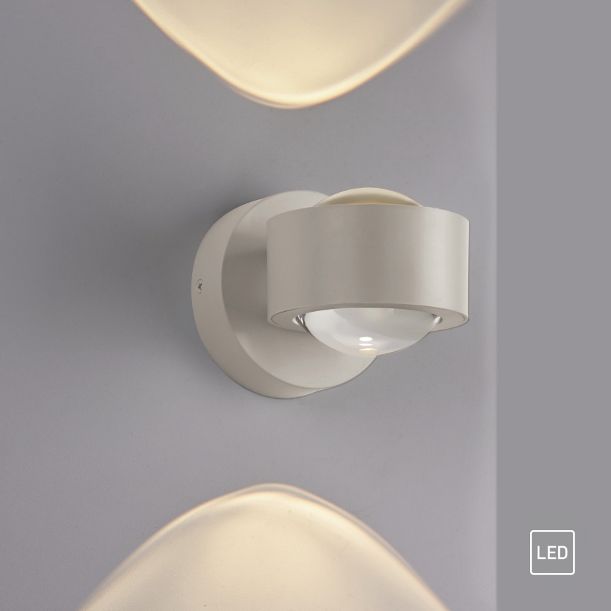 Schöner Wohnen 19331-39 - LED sienas gaismeklis CHIA 2xLED/2W/230V pelēks