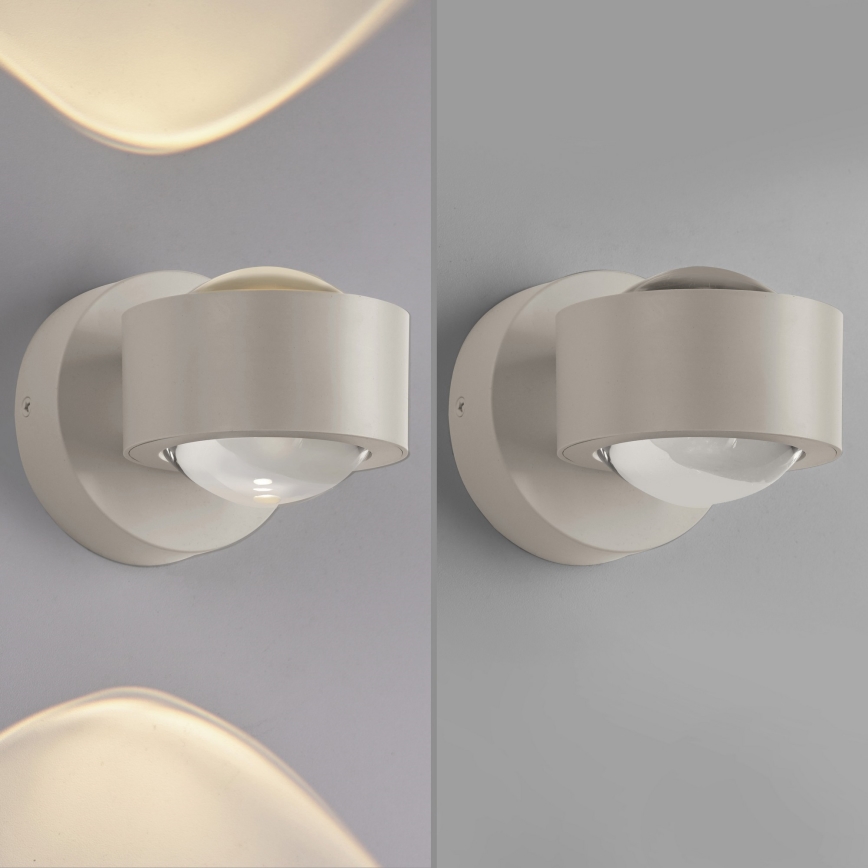 Schöner Wohnen 19331-39 - LED sienas gaismeklis CHIA 2xLED/2W/230V pelēks