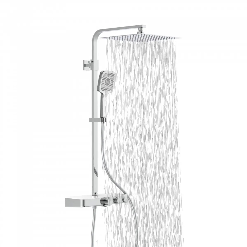 Schütte 60530 - Dušas komplekts ar termostata jaucējkrānu OCEAN, pulēts hroms