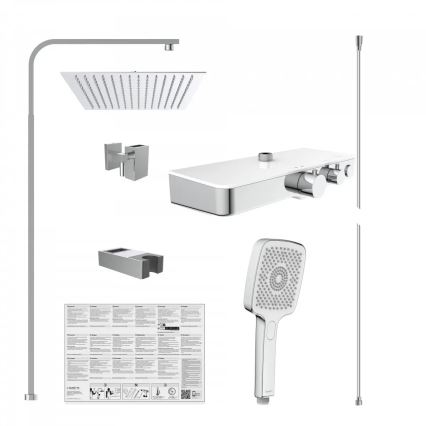 Schütte 60530 - Dušas komplekts ar termostata jaucējkrānu OCEAN, pulēts hroms