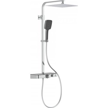 Schütte 60531 - Dušas komplekts ar termostatisko jaucējkrānu OCEAN spīdīgs hroms/antracīts