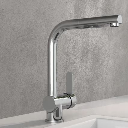 Schütte 79700 - Izlietnes jaucējkrāns LONDON ar izvelkamu izsmidzinātāju, spīdīgs hroms