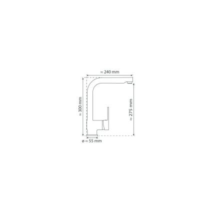 Schütte 79700 - Izlietnes jaucējkrāns LONDON ar izvelkamu izsmidzinātāju, spīdīgs hroms