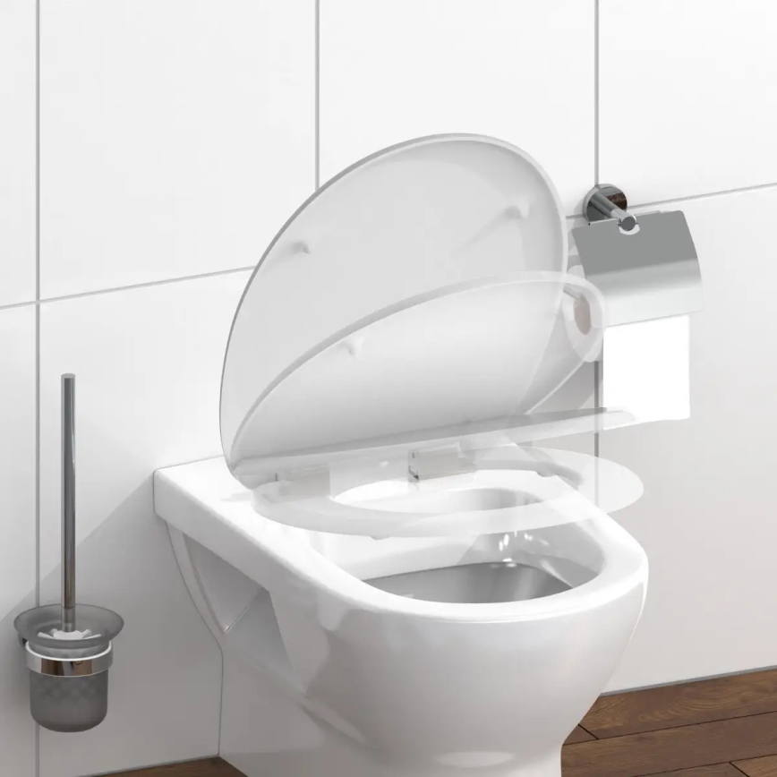 Schütte 82100-A - Balts tualetes sēdeklis ar klusā aizvēruma (SoftClose) mehānismu, duroplasts