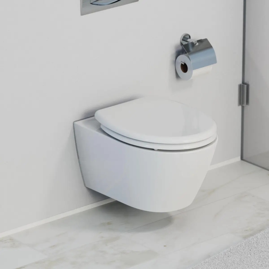 Schütte 82300-A - tualetes sēdeklis, balts, SoftClose, no duroplasta