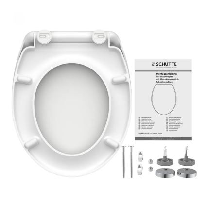 Schütte 82300-A - tualetes sēdeklis, balts, SoftClose, no duroplasta