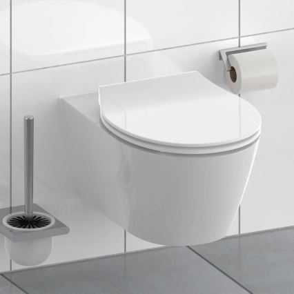 Schütte 82700 - SLIM WHITE tualetes sēdeklis ar lēnu aizvēršanu (SoftClose), duroplasts
