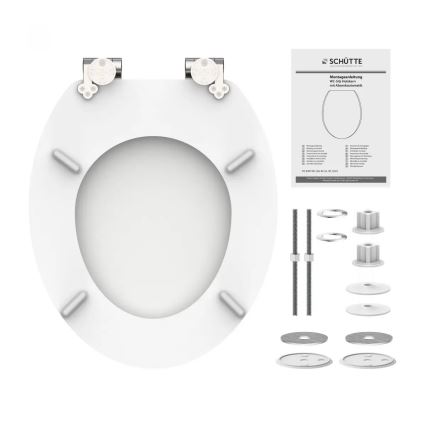 Schütte 84100-A - tualetes sēdeklis WHITE ar SoftClose, izgatavots no MDF