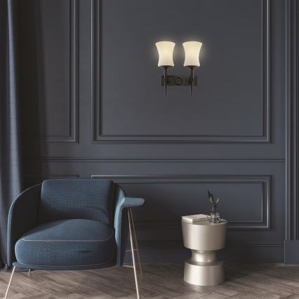 Searchlight - Sienas gaismeklis CARTWHEEL 2xE27/60W/230V