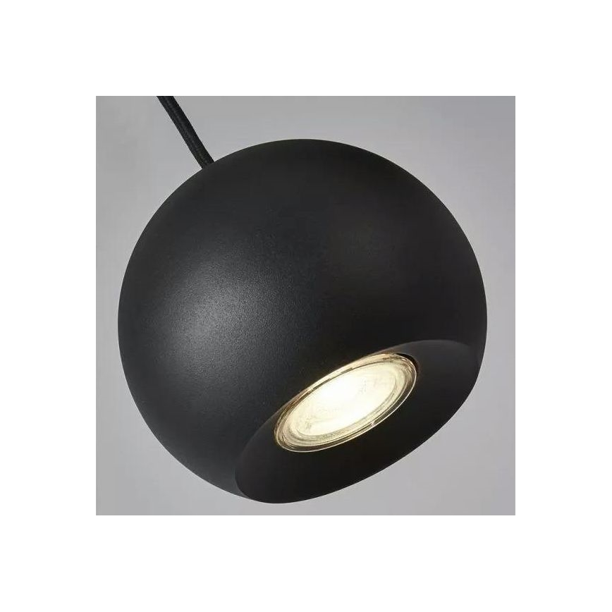 Searchlight - Lustra ar auklu EINDHOVEN 3xGU10/50W/230V melna