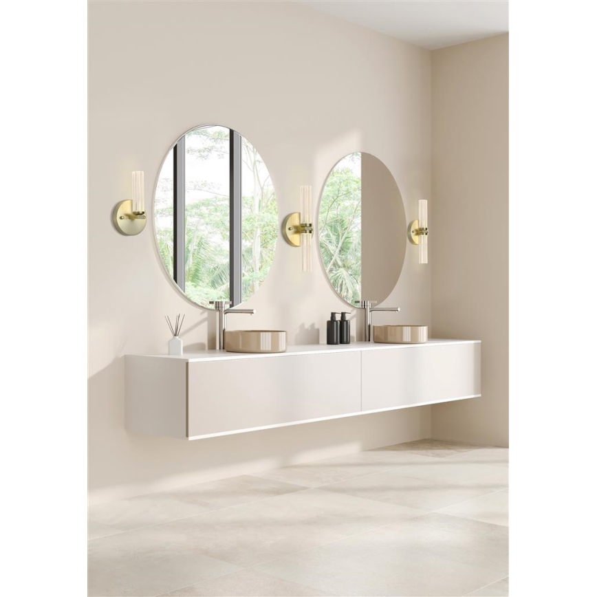 Searchlight - LED aptumšojams vannas istabas sienas gaismeklis ABERDEEN LED/7W/230V IP44 misiņš