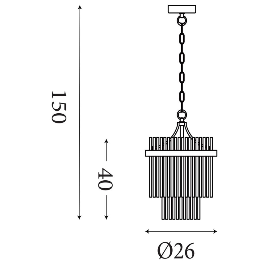 Searchlight - Lustra uz ķēdes LARA 1xE27/60W/230V