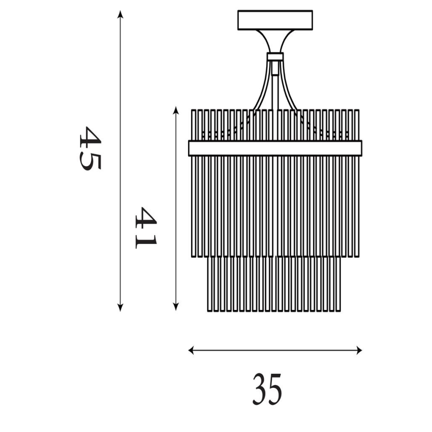 Searchlight - Piestiprināma griestu lampa LARA 3xE27/60W/230V