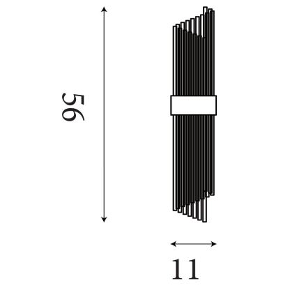 Searchlight - Sienas gaismeklis LARA 2xE14/60W/230V