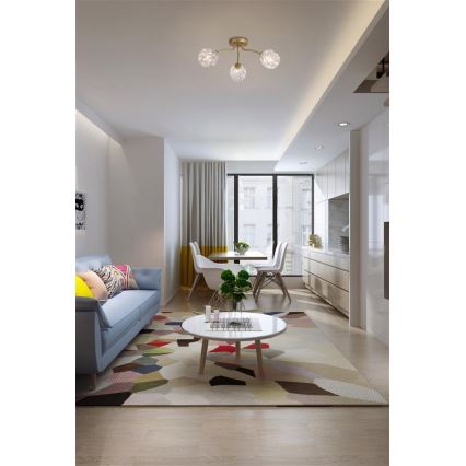 Searchlight - Tieši pie griestiem montējamā lustra ASTRAL 3xG9/33W/230V zelta