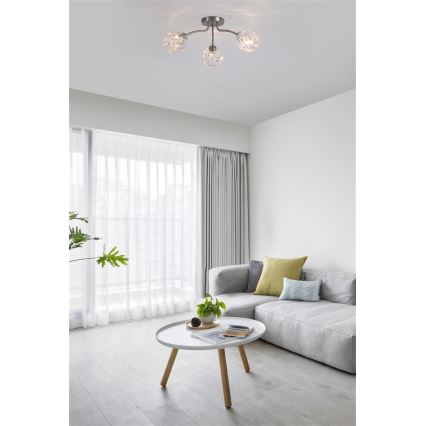 Searchlight - Piestiprināma griestu lampa ASTRAL 3xG9/33W/230V matēts hroms