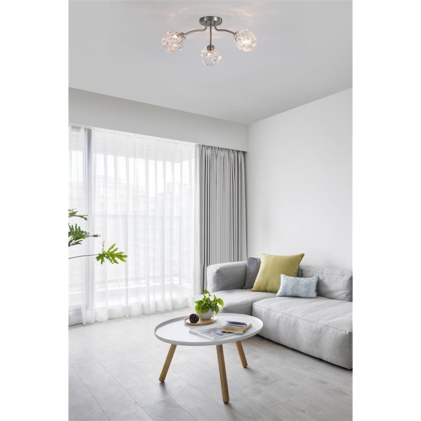 Searchlight - Piestiprināma griestu lampa ASTRAL 3xG9/33W/230V matēts hroms