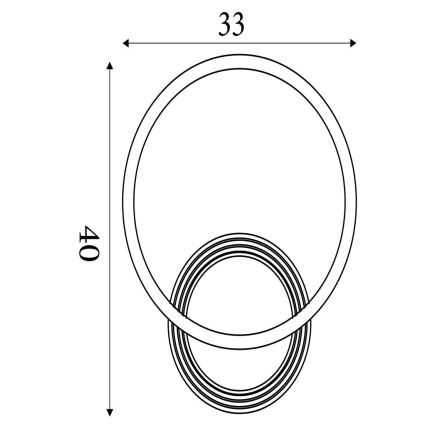 Searchlight - aptumšojams CONTOUR LED griestu lukturis, 24W, 230V, 3000K