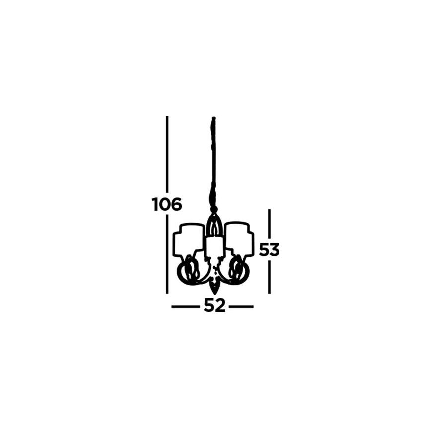 Searchlight - Lustra ar ķēdi ALBERTO 5xE14/60W/230V