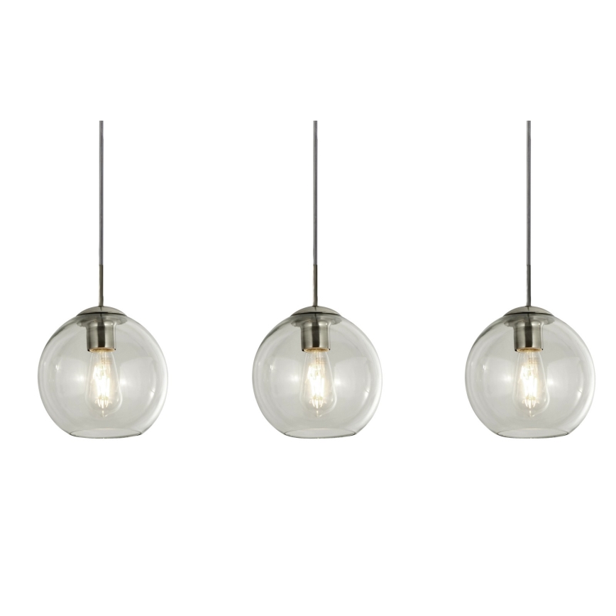 Searchlight - Lustra ar auklu PENDANT 3xE27/40W/230V matēts hroms
