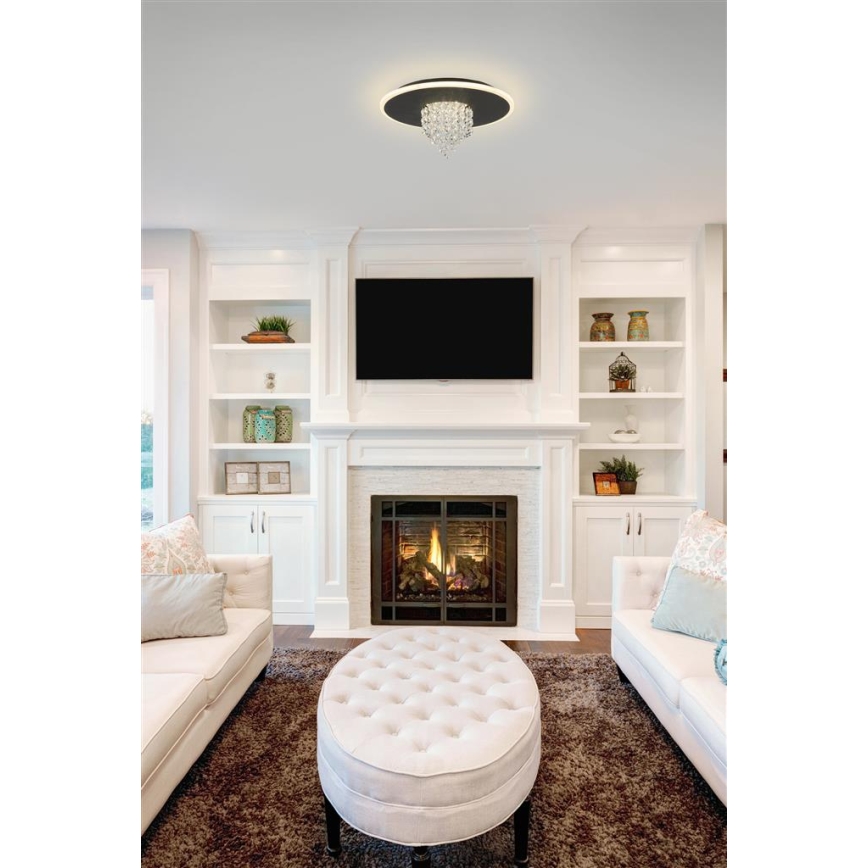 Searchlight - LED regulējama griestu lampa DELUGE LED/20W/230V Ø 31,5 cm melna