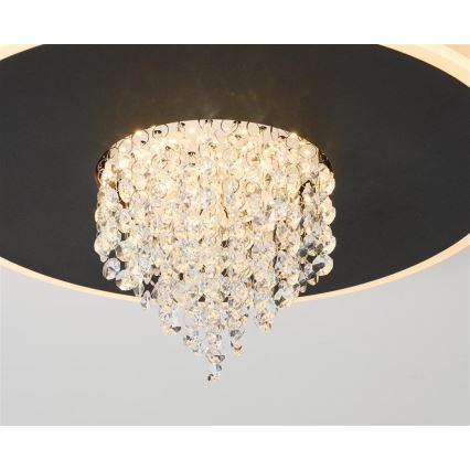 Searchlight - LED regulējama griestu lampa DELUGE LED/20W/230V Ø 31,5 cm melna