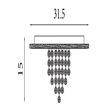 Searchlight - LED regulējama griestu lampa DELUGE LED/20W/230V Ø 31,5 cm melna