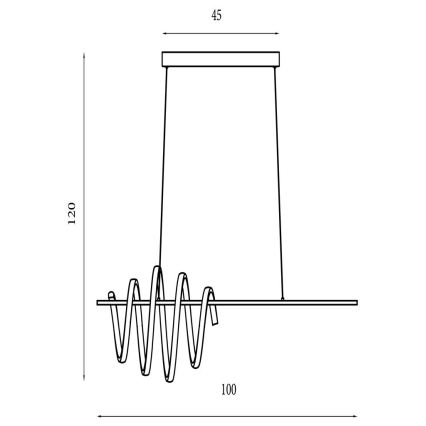 Searchlight - regulējama LED lustra uz stieples SWORD LED/40W/230V 3000K