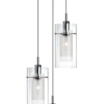 Searchlight - Lustra ar auklu DUO 3xE14/60W/230V matēts hroms