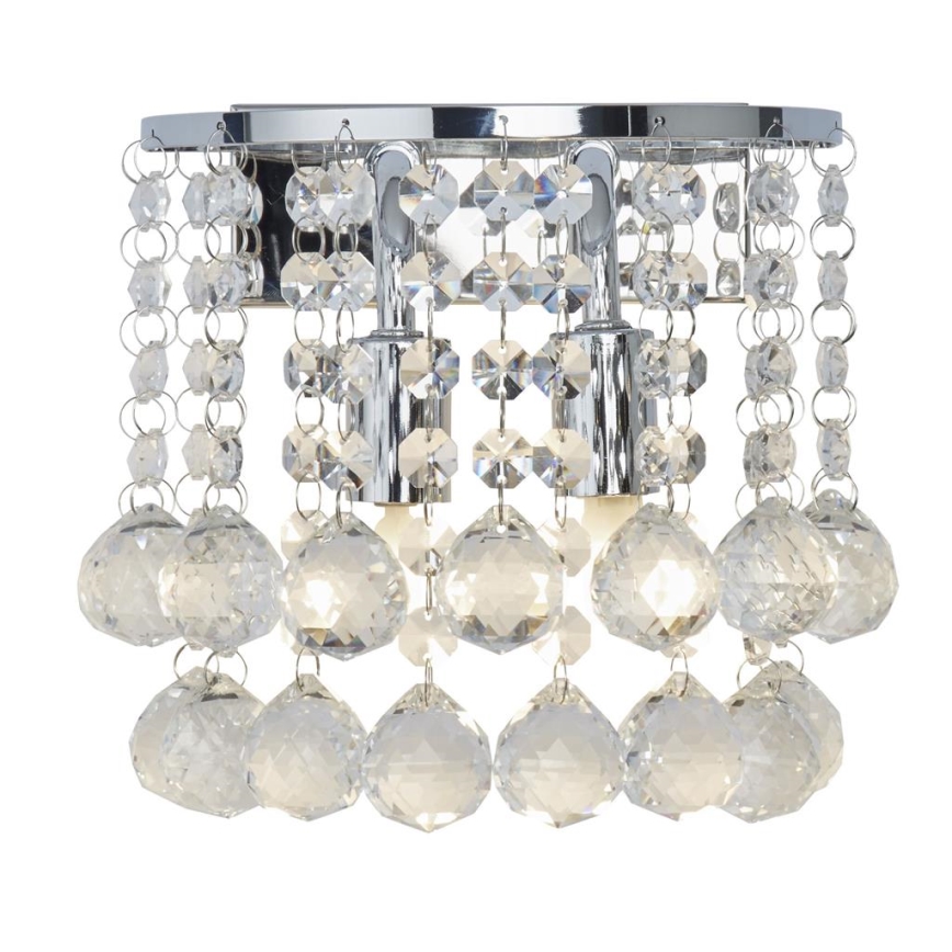 Searchlight - Kristāla sienas lampa HANNA 2xG9/33W/230V