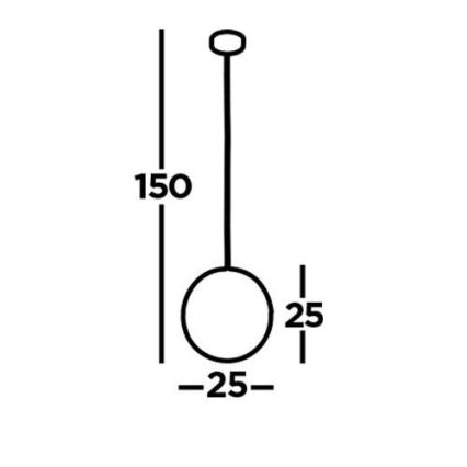 Lustra ar auklu ENDOR 1xE27/40W/230V melna