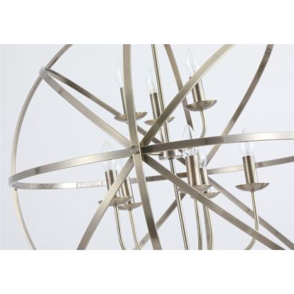 Searchlight - lustra ar ķēdi ORBIT 8xE14/60W/230V misiņš