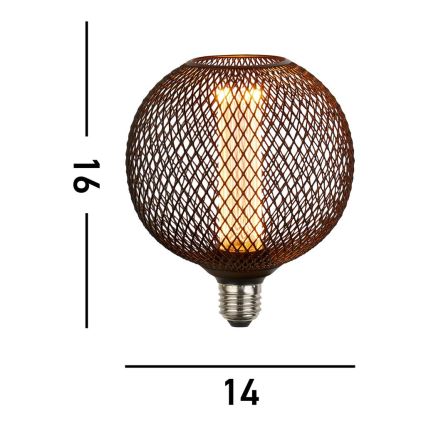 Searchlight - LED dimējama dekoratīvā spuldze WIRE MESH E27/4,5W/230V 2700K