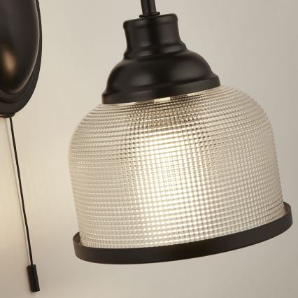Searchlight - Sienas lampa BISTRO 1xE27/60W/230V melna