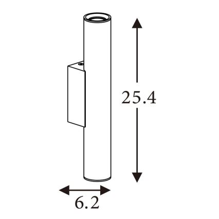 Searchlight - Sienas gaismeklis BEACON 2xGU10/10W/230V brūns
